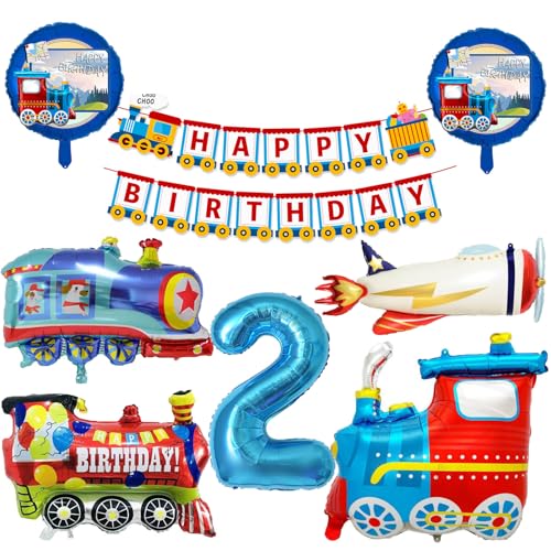 Deko 2. Geburtstag Junge Zug Geburtstagsdeko 2 jahr Mädchen Foilballons Fahrzeug Luftballon 2. Geburtstag Blau Zahl Ballon 2 Party Deko Deko 2. Geburtstag Junge Zug Geburtstagsdeko 2 jahr Mädchen Foilballons Fahrzeug Luftballon 2. Geburtstag Blau Zahl Ballon 2 Party Deko von Ohighing