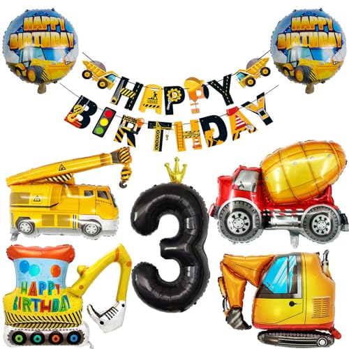 Deko 3. Geburtstag Junge Bagger Geburtstagsdeko 3 jahr Mädchen Foilballons Fahrzeug Luftballon 3. Geburtstag Schwarz Zahl Ballon 3 Party Deko Deko 3. Geburtstag Junge Bagger Geburtstagsdeko 3 jahr Mädchen Foilballons Fahrzeug Luftballon 3. Geburtstag Schwarz Zahl Ballon 3 Party Deko von Ohighing