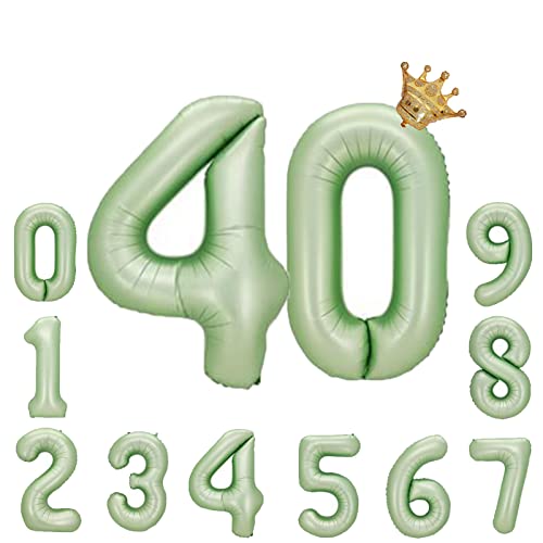 Foil Luftballon 40 Helium Folienballon Zahlen Ballon XXL Folien Makaron Grün Ballon 40 Geburtstag 100cm/40inch Foil Luftballon 40 Helium Folienballon Zahlen Ballon XXL Folien Makaron Grün Ballon 40 Geburtstag 100cm/40inch von Ohighing