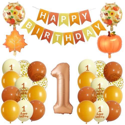 Luftballon 1. Geburtstag Orange Herbst Erste Kindergeburtstag Geburtstagsdeko 1 jahr Mädchen Junge Happy Birthday 1 jahre Luftballon 1. Geburtstag Orange Herbst Erste Kindergeburtstag Geburtstagsdeko 1 jahr Mädchen Junge Happy Birthday 1 jahre von Ohighing
