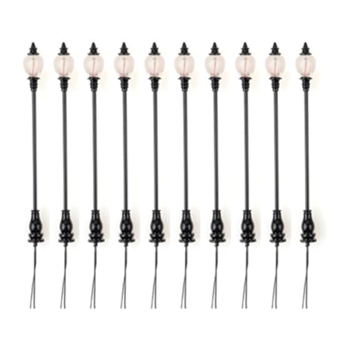 Ohulelks 10 Stück Moos-Mikrolandschafts-Ornamentlampe, Architektonische Sandtischmodell-Wandlampe, G-Typ-Gartenlampe, Langlebig, Einfache Installation, Einfach zu Bedienen von Ohulelks