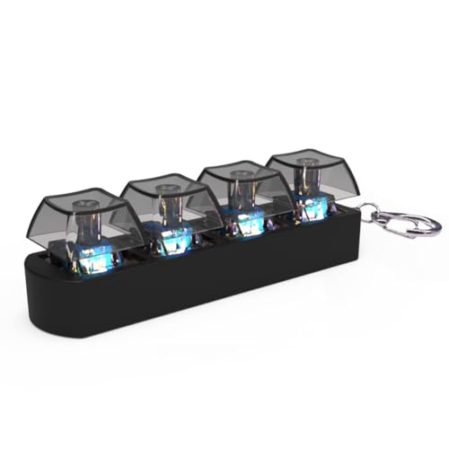 Ohulelks 4Tasten Tastatur-Tastenkappen, Zappelspielzeug, Stressabbau, DIY-Tastenkappen, Spielzeug-Tastaturkappen, Fingertaste, Zappel-Finger-Tastenkappen B von Ohulelks