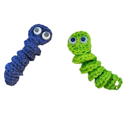 Ohulelks Handgemachtes Sorgenwurm-Geschenk Zur Emotionalen Unterstützung, Gehäkelter Sorgenwurm, Inspirierende Sorgen für Sie, Süßes Gestricktes Geschenk, Einfach Anzubringen C von Ohulelks