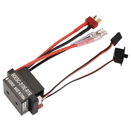 Ohulelks RC Hobby 60A ESC Bürstenmotor-Drehzahlregler mit 2A BEC Hochspannung 6-12V Bürsten-ESC für RC-Schiff & RC-Car-ESC,B von Ohulelks