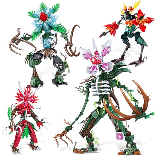 Oichy 4 Blumen Bausteine Set Blumenmonster Bausteinspielzeug Zauberhafte Pflanzen konstruktionsspielzeug für Sammler Oichy 4 Blumen Bausteine Set Blumenmonster Bausteinspielzeug Zauberhafte Pflanzen konstruktionsspielzeug für Sammler von Oichy