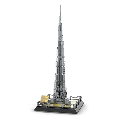 Oichy Architektur-Bauspielzeug Modernes Dubai Burj Khalifa-Bausteinmodell Fantasievolle Weltberühmte Wahrzeichen-Bausätze für Kinder und Erwachsene (555 Stück) von Oichy