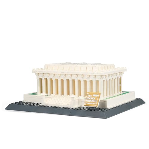Oichy Architektur-Baustein-Sets Weltberühmtes Lincoln Memorial Bauspielzeug Dekorative Wahrzeichen-Stein-Sets für Kinder Jugendliche und Erwachsene (979 Stück) von Oichy