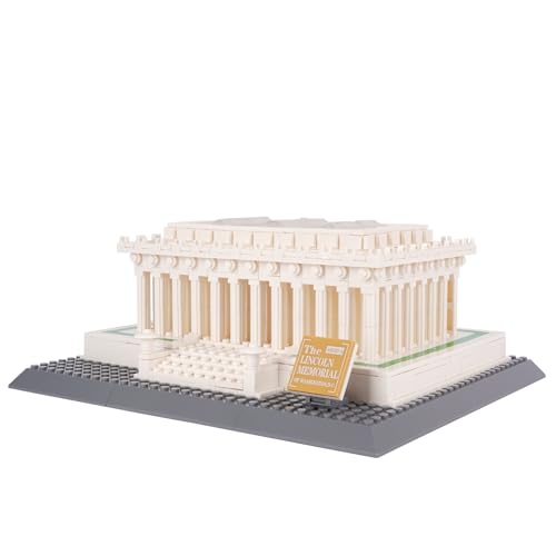 Oichy Architektur-Baustein-Sets Weltberühmtes Lincoln Memorial Bauspielzeug Dekorative Wahrzeichen-Stein-Sets für Kinder Jugendliche und Erwachsene (979 Stück) von Oichy