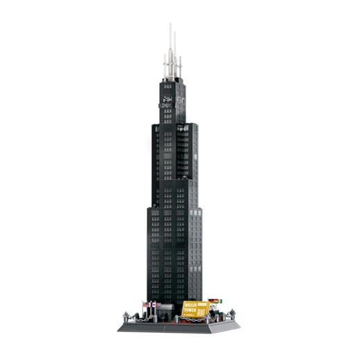 Oichy Architektur Konstruktionsspielzeug Chicagos Wahrzeichen Willis Tower Bausteine Sets Kreative Weltberühmte Bausatz Modellsets (1241 Stück) von Oichy