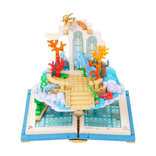 Oichy Bausteine Sets 3D Märchenbuch Building Blocks Micro Unterwasserpalast Konstruktionsspielzeug Sammler für Jungen und Mädchen (594 stück) von Oichy