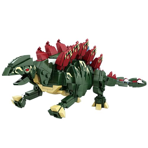 Oichy Dinosaurier-Bauspielzeug Typische Stegosaurus-Bausteine Niedliche Tierbausätze für Kinder und Erwachsene (358 Stück) von Oichy