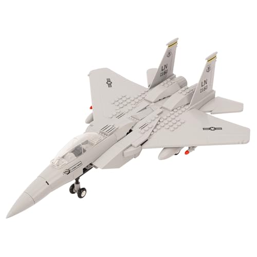 Oichy Flugzeugbauspielzeug STEM F15 Eagle Fighter Plane Bausteinmodelle Lernbausätze für Jungen und Mädchen (262 Stück) von Oichy