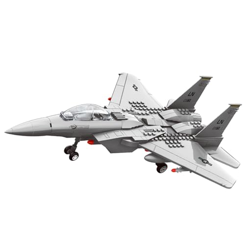 Oichy Flugzeugbauspielzeug STEM F15 Eagle Fighter Plane Bausteinmodelle Lernbausätze für Jungen und Mädchen (262 Stück) von Oichy