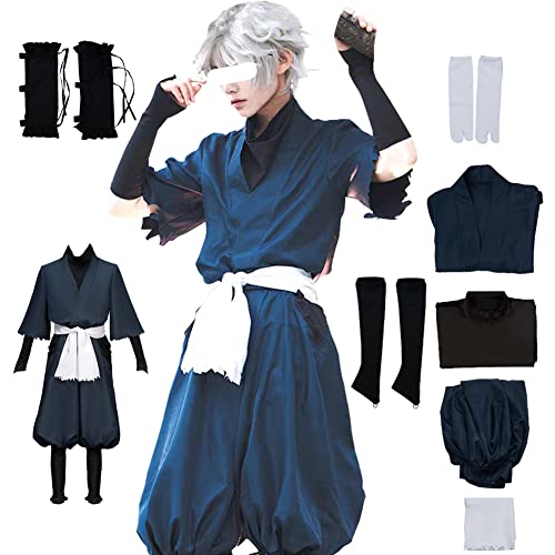 Jigoku Raku Sagiri Yamada Cosplay Gabimaru Cosplay Outfit Yuzuriha Uniform Kimono, komplettes Set (blau, S) von Oikawa