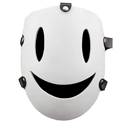 Oikawa High-Rise Invasion Cosplay-Maske, Sniper-Maske, Tenkuu-Shinpan-Maske, weiße, lächelnde Resin-Maske für Halloween-Cosplay-Requisiten von Oikawa