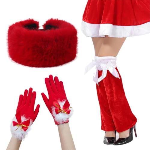Oilmal Pelzige Weihnachtsparty-Handschuhe, Cosplay-Kostüm, Bühnenrequisiten, Beinstulpen, Hut für Erwachsene, weibliche Feiertags-Requisiten, Partyzubehör, Weihnachts-Beinärmel-Handschuh-Set Oilmal Pelzige Weihnachtsparty-Handschuhe, Cosplay-Kostüm, Bühnenrequisiten, Beinstulpen, Hut für Erwachsene, weibliche Feiertags-Requisiten, Partyzubehör, Weihnachts-Beinärmel-Handschuh-Set von Oilmal