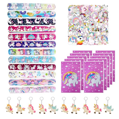 Oirigaga Mitgebsel Kindergeburtstag Mitbringsel Set, 82pcs Einhorn Gastgeschenke mit Geschenktüten Schnapparmbänder Schlüsselanhänger Aufkleber, Geburtstag Party Kleine Geschenke Give Aways Mädchen Oirigaga Mitgebsel Kindergeburtstag Mitbringsel Set, 82pcs Einhorn Gastgeschenke mit Geschenktüten Schnapparmbänder Schlüsselanhänger Aufkleber, Geburtstag Party Kleine Geschenke Give Aways Mädchen von Oirigaga