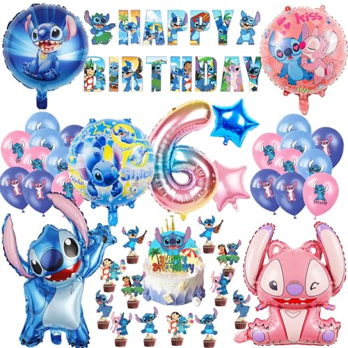 Oirigaga 44 Stück Geburtstagsdeko Set für 6 Jahre Jungen Mädchen, Kinder Geburtstag Luftballons, Kindergeburtstag Party Deko Kit mit Helium Ballons Folienballons Happy Birthday Banner und Tortendeko Oirigaga 44 Stück Geburtstagsdeko Set für 6 Jahre Jungen Mädchen, Kinder Geburtstag Luftballons, Kindergeburtstag Party Deko Kit mit Helium Ballons Folienballons Happy Birthday Banner und Tortendeko von Oirigaga