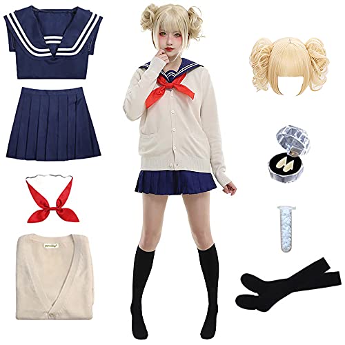 Himiko Toga Cosplay Outfit Halloween Anime Uniform Sailor JK Kostüme Kleid Set von Oismys