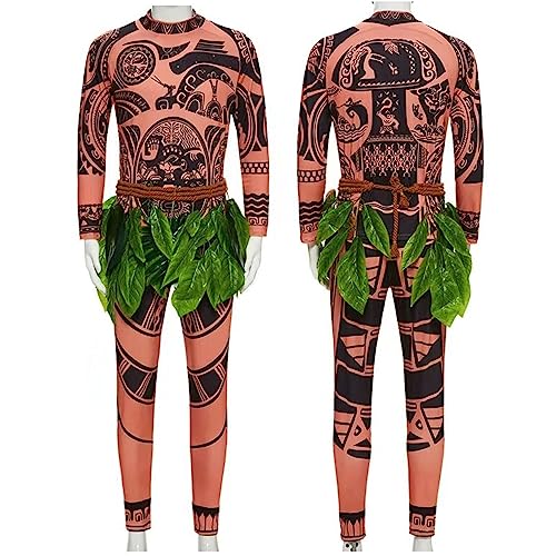 Oispvpes Maui Tattoo-Kostüm, Halloween, Cosplay, Overall für Erwachsene und Herren, Größe 2XL Oispvpes Maui Tattoo-Kostüm, Halloween, Cosplay, Overall für Erwachsene und Herren, Größe 2XL von Oispvpes