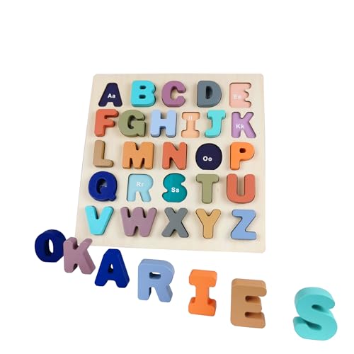 Okarie's Buchstabenpuzzle Alphabetpuzzle Steckspiel ABC-Puzzle Buchstabenbrett Schreiben Lernen Lesen Lernen von Okarie‘s