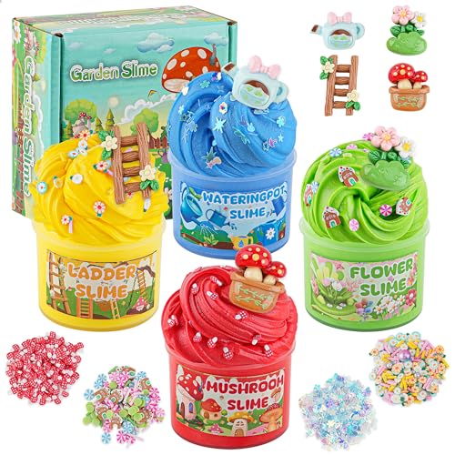 4er-Pack Garden Butter Slime, Schleim Set für Mädchen & Jungen 8–12 Jahren, Slime Partygeschenke für Kinder, Sensorisches Spielzeug Schleim für Kinder, Oster Halloween & Weihnachts Geschenke 4er-Pack Garden Butter Slime, Schleim Set für Mädchen & Jungen 8–12 Jahren, Slime Partygeschenke für Kinder, Sensorisches Spielzeug Schleim für Kinder, Oster Halloween & Weihnachts Geschenke von Okaybee