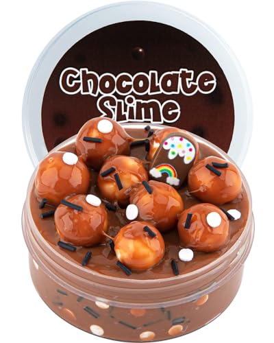 Okaybee Chocolate Foam Slime, Nicht Klebriger Crunchy Schleim, Schleim-Partygeschenke für Kinder, Slime Sensorisches Spielzeug, Mädchen und Jungen im Alter von 8–12 Jahren von Okaybee