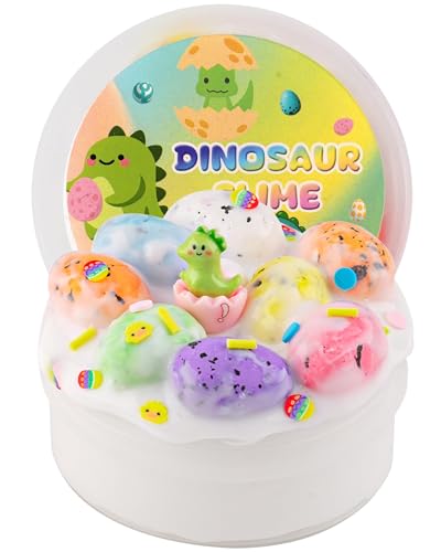 Osterkorbfüller, Dinosaur Eggs Slime with Easter Bunny Slime Charm, Schleim-Spielzeug für Kinder, Ostergeschenke für Kleinkinder, Teenager, Mädchen und Jungen, Osterei für Schleim-Partygeschenke von Okaybee