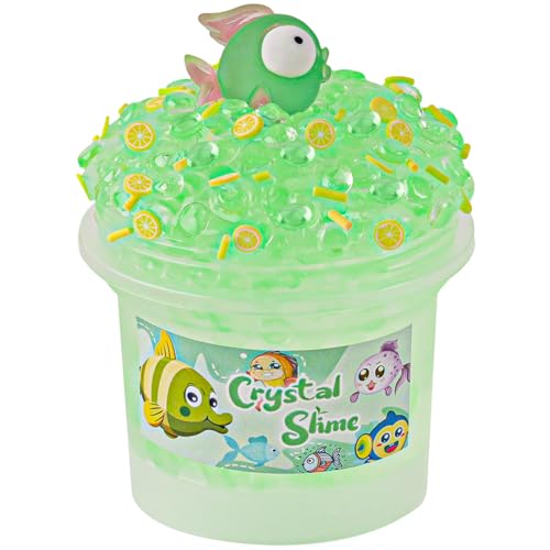 Green Fishbowl Bead Slime, Knuspriger Schleim für Kinder, Slime-Partygeschenke für Mädchen und Jungen im Alter von 8–12 Jahren, Sensorisches Schleim Spielzeug, Feiertags Geburtstags von Okaybee