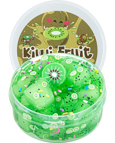 Okaybee Clear Slime, grüner Kiwi Jelly Cube Schleim, Schleim-Partygeschenke für Kinder, Slime Sensor Spielzeug, Geburtstagsgeschenk für Mädchen und Jungen im Alter von 8–12 Jahren von Okaybee