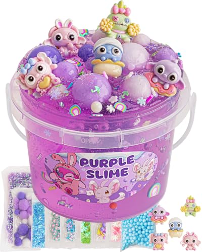 Lila Slime Set für Kinder, Schleim Bucket with Slime Clay, 10 Packungen mit Zubehör, Slime Partygeschenke für Mädchen & Jungen, Sensorisches Spielzeug, Ostern Halloween Weihnachts Geschenke Lila Slime Set für Kinder, Schleim Bucket with Slime Clay, 10 Packungen mit Zubehör, Slime Partygeschenke für Mädchen & Jungen, Sensorisches Spielzeug, Ostern Halloween Weihnachts Geschenke von Okaybee