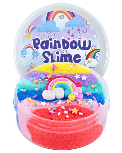 Okaybee Rainbow Cloud Slime, Schleim-Partygeschenke für Mädchen und Jungen im Alter von 8–12 Jahren, Sensorisches Schleim Spielzeug, Weihnachts-, Geburtstags- und Hallowmas-Geschenk für Kinder Okaybee Rainbow Cloud Slime, Schleim-Partygeschenke für Mädchen und Jungen im Alter von 8–12 Jahren, Sensorisches Schleim Spielzeug, Weihnachts-, Geburtstags- und Hallowmas-Geschenk für Kinder von Okaybee