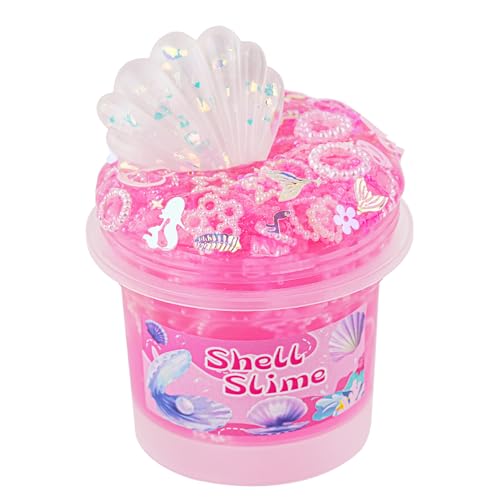 Crystal Slime, Rosa Pearl Rings Slime, Crunchy Schleim für Kinder, Slimes-Partygeschenke für Mädchen und Jungen, Sensorisches Schleim Spielzeug, Weihnachts und Hallowmas Geschenk von Okaybee