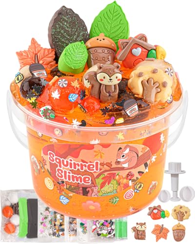 Orange Clear Slime Set für Kinder, Schleim Bucket with Slime Clay, 10 Packungen mit Zubehör, Slime Partygeschenke für Mädchen & Jungen, Sensorisches Spielzeug, Ostern Halloween Weihnachts Geschenke Orange Clear Slime Set für Kinder, Schleim Bucket with Slime Clay, 10 Packungen mit Zubehör, Slime Partygeschenke für Mädchen & Jungen, Sensorisches Spielzeug, Ostern Halloween Weihnachts Geschenke von Okaybee