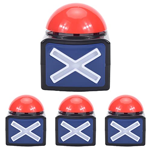 Okeeyseda 4 StüCke Spiel Antwort Buzzer, Spiel Buzzer Alarm Sound Play Taste mit Licht Trivia Quiz Got Talent Buzzer Spiel Spielzeug für Kinder Okeeyseda 4 StüCke Spiel Antwort Buzzer, Spiel Buzzer Alarm Sound Play Taste mit Licht Trivia Quiz Got Talent Buzzer Spiel Spielzeug für Kinder von Okeeyseda
