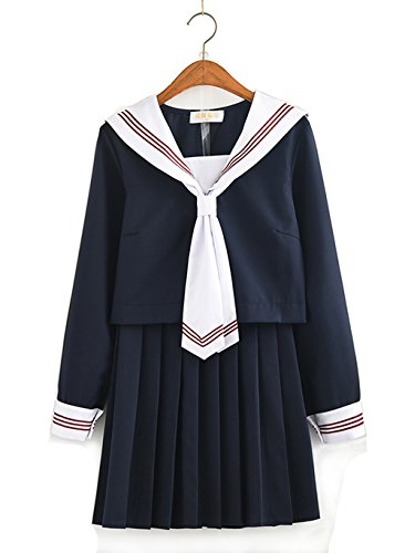 Olanstar Women's Japanese High School Uniform Anime Cosplay JK Costume Set Sailor Suit for Girl von Lucky2Buy