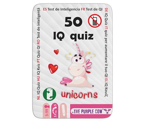 Old Teddys / The Purple Cow 3378-50 IQ Quiz Einhörner, Reisespiel über 5 Jahre von Old Teddys