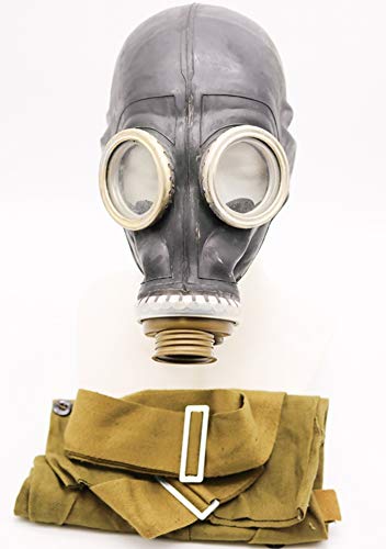 OldShop Gasmaske GP5 Set - Sowjetische Militär Gasmaske Replica Sammlerstück Set W/ Maske, Tasche, Filter - authentischer Look & Verschiedene Größen erhältlich Farbe: Schwarz | Größe: XS OldShop Gasmaske GP5 Set - Sowjetische Militär Gasmaske Replica Sammlerstück Set W/ Maske, Tasche, Filter - authentischer Look & Verschiedene Größen erhältlich Farbe: Schwarz | Größe: XS von OldShop