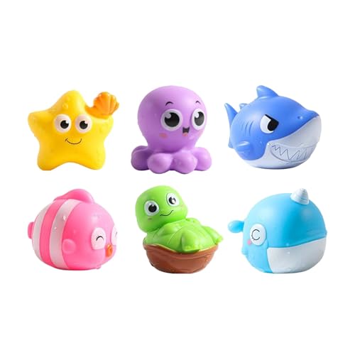Badespielzeug leuchten, Wasserspielzeug aufleuchten,Schwimmende Badewanne Spielzeug Meer Animal Wasserspiele - 6X Vorschule Lernen Babyparty -Spiele mit farbenfrohen Lichtern für Bad Badespielzeug leuchten, Wasserspielzeug aufleuchten,Schwimmende Badewanne Spielzeug Meer Animal Wasserspiele - 6X Vorschule Lernen Babyparty -Spiele mit farbenfrohen Lichtern für Bad von Oldmoom