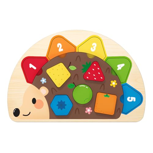 Holzpuzzle Für Kleinkinder 1-3 Jahre,Igel Formenpuzzle Aus Holz | Lernspielzeug Für Mädchen Kinder Eltern Kindergarten Vorschule Zuhause Schule Familienspiele Holzpuzzle Für Kleinkinder 1-3 Jahre,Igel Formenpuzzle Aus Holz | Lernspielzeug Für Mädchen Kinder Eltern Kindergarten Vorschule Zuhause Schule Familienspiele von Oldmoom