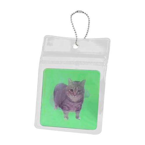 Lenticular Card Fidget Toy - Lenticular 3D Kitten Card Keyring Pendant Decoration - Multiple Expressions Backpack Ornament for Adults, Boys, Girls von Oldmoom