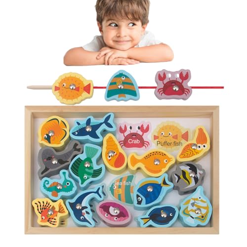 Oldmoom Angelspielzeug aus Holz | Kinderfreundliches 2-in-1-Angelspiel für Kinder - -Angelspiel ohne scharfe Kanten, Geschenk für Geburtstag, Weihnachten, und Mädchen Oldmoom Angelspielzeug aus Holz | Kinderfreundliches 2-in-1-Angelspiel für Kinder - -Angelspiel ohne scharfe Kanten, Geschenk für Geburtstag, Weihnachten, und Mädchen von Oldmoom