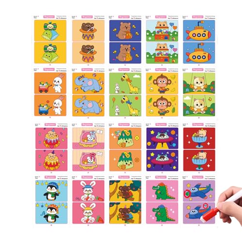 Oldmoom Memory Spiel | Kleinkinder Unterschiede Finden Karten,Unterschiede Finden Spiel Mit Konzentrationstraining Lernspielzeug Oldmoom Memory Spiel | Kleinkinder Unterschiede Finden Karten,Unterschiede Finden Spiel Mit Konzentrationstraining Lernspielzeug von Oldmoom