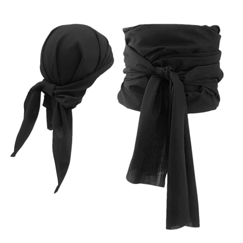 Oldmoom Piratenhut Piratenkopftuch,Piratenkostümzubehör - Piraten-Taillengürtel-Stirnband-Kopftuch - Taillengürtel-Kopftuch-Zubehör für Cosplay, Bühnenauftritte, Piraten-Rollenspiele Oldmoom Piratenhut Piratenkopftuch,Piratenkostümzubehör - Piraten-Taillengürtel-Stirnband-Kopftuch - Taillengürtel-Kopftuch-Zubehör für Cosplay, Bühnenauftritte, Piraten-Rollenspiele von Oldmoom