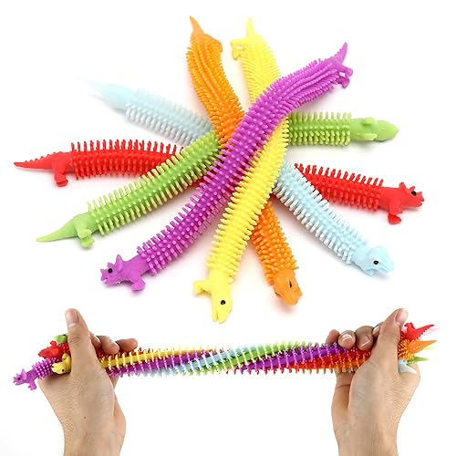 Stretch Schnur Dinosaurier sensorisches Spielzeug Strechy String Fidget Toy Antistress Spielzeug für Kinder Stressabbau gegen Autismus, Zappeln, Angst oder ADHS von OleOletOy