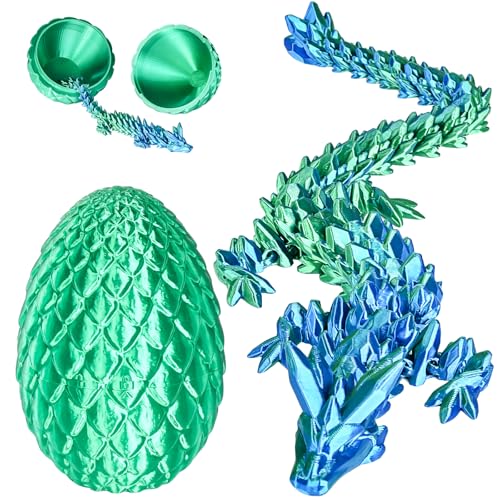 Olee Odee Dracheneier 3D-gedruckte Fidget-Spielzeuge für Erwachsene Überraschungsgeschenke für Kinder Freunde Kollegen Geburtstag Halloween Weihnachten Ostern Festgeschenke (Weihnachtsgrün) von Olee Odee