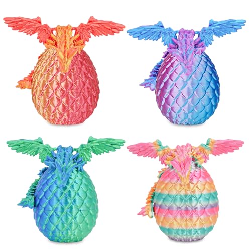 Olee Odee Drachen-Eier Set mit Mini-Drachen im Inneren 3D-gedrucktes Überraschungsspielzeug für Kinder Ostern Weihnachten Geburtstag Abschluss Schulanfang Adventskalender (Magic Pop) von Olee Odee