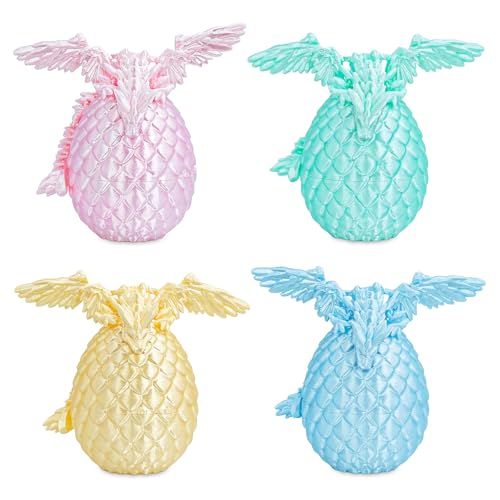 Olee Odee Drachen-Eier Set mit Mini-Drachen im Inneren 3D-gedrucktes Überraschungsspielzeug für Kinder Ostern Weihnachten Geburtstag Abschluss Schulanfang Adventskalender (Pastel Bloom) von Olee Odee