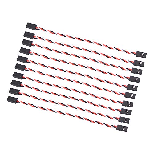 OliRC 10 St. Servo Verlängerungs Männlichen zu Männlichen 30 Kabel 26awg Kabel 15 cm verdrillter Draht für Futaba JR(C60-10) von OliRC