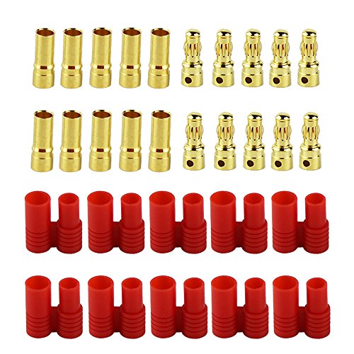 OliYin 10 Sets Männlich Weiblich HXT 3,5mm Gold Bananenstecker Stecker mit Gehäuse Sets für Lipo Batterie/ESC/Multicopter OliYin 10 Sets Männlich Weiblich HXT 3,5mm Gold Bananenstecker Stecker mit Gehäuse Sets für Lipo Batterie/ESC/Multicopter von OliYin